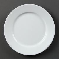 Olympia Whiteware Wide Rimmed Plates 202mm Pack of 12