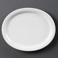 Olympia Whiteware Oval Platters 202mm Pack of 6