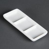 olympia whiteware 3 section dishes pack of 12