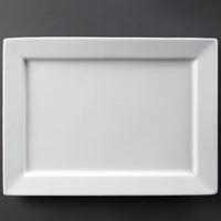 olympia wide rim rectangular platter 400x 295mm