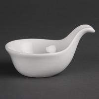 Olympia Miniature Spoon Shape Dipping Bowls 83x 62mm Pack of 12