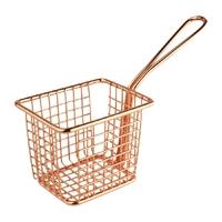 Olympia Square Presentation Basket With Handle Copper