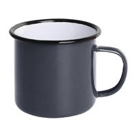 olympia enamel mug grey 350ml pack of 6