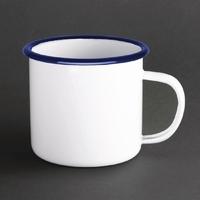 Olympia Large Enamel Soup Mug 670ml Pack of 6