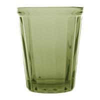 Olympia Cabot Panelled Glass Tumbler Green 260ml Pack of 6