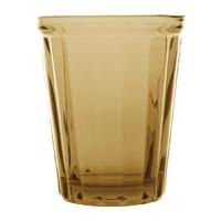Olympia Cabot Panelled Glass Tumbler Amber 260ml Pack of 6