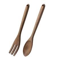 Olympia Wooden Salad Tong and Spoon Set Pack of 2