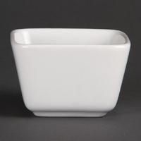 Olympia Whiteware Tall Square Mini Dishes 75mm Pack of 12