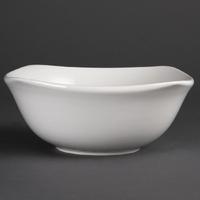 Olympia Whiteware Rounded Square Bowls 220mm Pack of 12