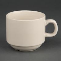 Olympia Ivory Stacking Tea Cups 206ml 7.5oz Pack of 12