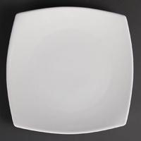 Olympia Whiteware Rounded Square Plates 240mm Pack of 12