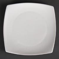 Olympia Whiteware Rounded Square Plates 185mm Pack of 12