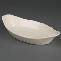 Olympia Ivory Oval Eared Dishes 260x 140mm Pack of 6