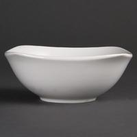 Olympia Whiteware Rounded Square Bowls 180mm Pack of 12