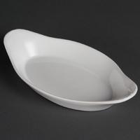 Olympia Whiteware Oval Eared Dishes 229x 127mm Pack of 6