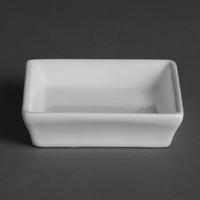 Olympia Flat Square Miniature Dishes 80mm Pack of 12