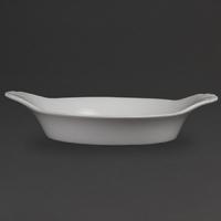 Olympia Whiteware Round Eared Dishes 220mm Pack of 6
