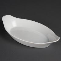 Olympia Whiteware Oval Eared Dishes 289mm Pack of 6