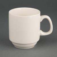 olympia ivory stacking mugs 285ml 10oz pack of 12