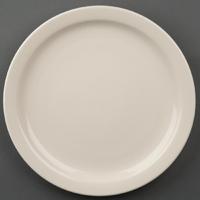 Olympia Ivory Narrow Rimmed Plates 230mm Pack of 12