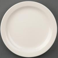 Olympia Ivory Narrow Rimmed Plates 200mm Pack of 12
