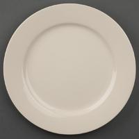 Olympia Ivory Wide Rimmed Plates 230mm Pack of 12
