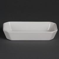 olympia whiteware oblong hors doeuvre dishes 185mm pack of 6