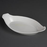 Olympia Whiteware Oval Eared Dishes 320x 177mm Pack of 6