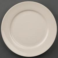 Olympia Ivory Wide Rimmed Plates 200mm Pack of 12