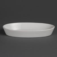 Olympia Whiteware Oval Sole Dishes 195x 110mm Pack of 6