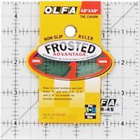 olfa frosted advantage non slip ruler the charm 4 12x4 12 260686