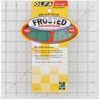 Olfa Frosted Advantage Non-Slip Ruler The Alternative-9-1/2X9-1/2 231059