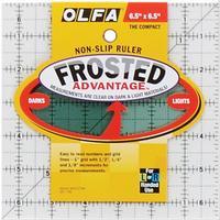 olfa frosted advantage non slip ruler the compact 6 12x6 12 231058