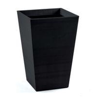 Olton Tapered Plastic Black Planter (H)57cm (L)38cm