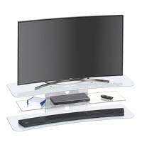 Olivia TV Stand Rectangular In White Glass