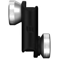 Olloclip 4-IN-1 Lens: Fisheye, Wide-Angle, 2 x Macro - Silver Lens/Black Clip
