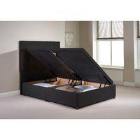 Olivo Ottoman Divan Bed Frame Charcoal Chenille Fabric Double 4ft 6