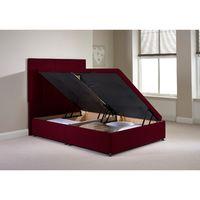 Olivo Ottoman Divan Bed Frame Aubergine Chenille Fabric Double 4ft 6