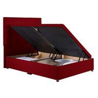 Olivo Ottoman Divan Bed Frame Raspberry Chenille Fabric Super King 6ft