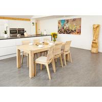 Oldenberg Uno Oak 140 - 230 cm Extending Dining Table with Dining Chairs