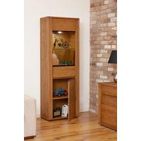 oldenberg oak tall display cabinet