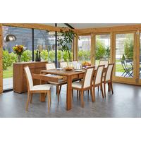 oldenberg oak 160 210 cm extending dining table with chairs