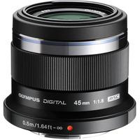 olympus 45mm f18 mzuiko digital micro four thirds lens black