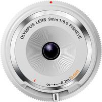 olympus 9mm f8 fisheye body cap lens white