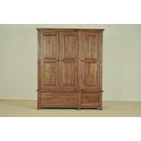 Olde English Oak Wardrobe - Triple with Drawer