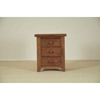 olde english oak bedside cabinet 3 drawer