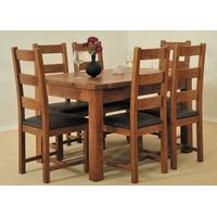 olde english oak dining set 4ft 6in extending with 6 chairs