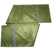 Olive Diamante Table Runner (Set of 10)