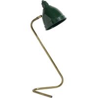 Old School Green and Brass Table Lamp