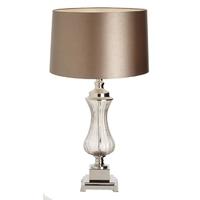 Oliva Glass and Nickel Table Lamp Base Only